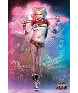 Harley Quinn Poster Margot Robbie Body Shot With Bat Suicide Squad - $90.32