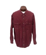 Abercrombie &amp; Fitch Long Sleeve Button Front Shirt Red Blue Plaid Check ... - $307.48 MXN