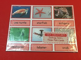 Sea Creatures- Zoology Series - Montessori 3 Three Part Card - (PRINTED)... - $17.25