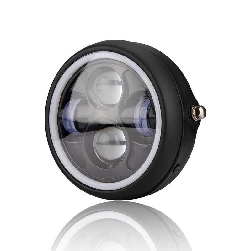 Motorcycle Headlight 6.5&quot; Round LED Headlamp Projector W/cket  Cruisers Chopper  - £204.41 GBP
