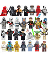 29Pcs Star Wars Minifigure Master Yoda Din Djarin Ahsoka Jedi Warrior Mi... - $35.99