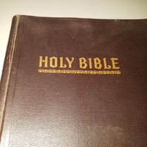 VTG Holy Bible Blue Ribbon Edition 9.5x11.5 Hertel 1951 Alphabetical Indexed - £16.61 GBP