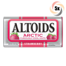 5x Tins Altoids Arctic Strawberry Flavor Mint | 50 Mints Per Tin | Fast Shipping - £13.14 GBP