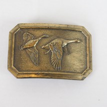 Great American Belt Buckle Company Brass Flying Geese 1976 3.5&quot; x 2&quot; Vtg USA - £9.16 GBP