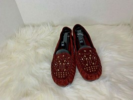Aerosole Womens Sz 9 Flat Shoes Beaded Brown Suede Leather Perflex  - $39.59