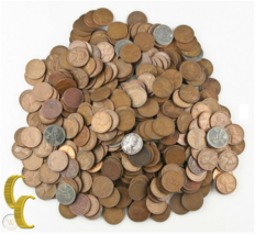 500 Lincoln Trigo Centavo Penny Lote (Varios Fechas 1909-1958) P-D-S Mintmarks - £39.64 GBP