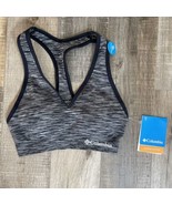 NWT Columbia Support Racerback Sports Bra Top Padded Womens S Grey - $14.44