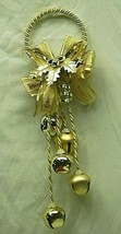 Christmas Jingle Bell Bow Door Knob Hanger Xmas Holiday Decoration - £13.21 GBP