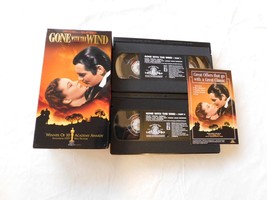 Gone with the Wind VHS 2 Tapes Rated G Clark Gable Vivian Leigh Leslie H... - £23.29 GBP