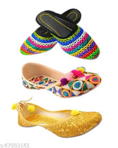 Punjabi women jutis mojaris Indian Free shipping Chappal Sandal Ethnic C... - $609.55 MXN