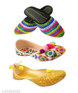 Punjabi women jutis mojaris Indian Free shipping Chappal Sandal Ethnic C... - $609.55 MXN