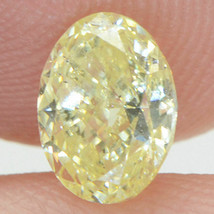 Oval Shape Diamond Natural Fancy Yellow Loose 0.83 Carat SI2 GIA Certificate - £1,187.04 GBP