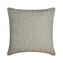 Grey Suede Mosaic, Beaded and Textured 16&quot;x16&quot; Throw Pillow Cover Mosaic Weaver - £24.29 GBP+