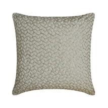 Grey Suede Mosaic, Beaded and Textured 16&quot;x16&quot; Throw Pillow Cover Mosaic Weaver - £23.93 GBP+