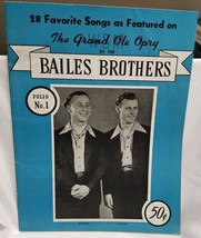 BAILES BROTHERS - ORIGINAL 1945 SONG FOLIO / SOUVENIR PROGRAM - VG CONDI... - £15.92 GBP