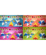LOT 1 set 4 pcs panels 4 colors TheSmurfsFamily Friends TangLung Quiltin... - £23.23 GBP