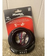 Master Lock 8114D Set Your Own Combination 6 Ft. Combo, Black  - $11.87