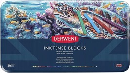 Derwent Inktense Permanent Watercolour Blocks, Set of 36, Professional Quality,M - £86.98 GBP