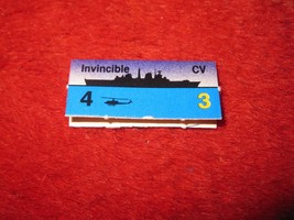 1988 The Hunt for Red October Board Game Piece: Invincible Blue Ship Tab- NATO  - $1.00