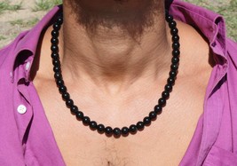Black Tourmaline Necklace for Men/Women - Empath Protection Jewelry - EMF Protec - £26.37 GBP