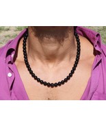 Black Tourmaline Necklace for Men/Women - Empath Protection Jewelry - EM... - £25.99 GBP