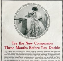 1916 New Companion Sewing Machine Advertisement Crafts Ephemera 16 x 11&quot; - $32.50