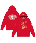 Mens OVO SF 49ers Icon Team Pullover Hoodie - Red - $79.00