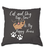 cat and dog nap time Pillow (Cover and Pillow Included) - £16.96 GBP+