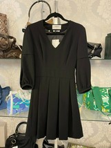 ba&amp;sh Black 3/4 Puffy Sleeve A-Line &quot;Tynda&quot; Dress Style#1H18TYND Sz 0 $365 NWT - £140.85 GBP