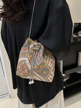 Printed Chain Bucket Bag - $20.95
