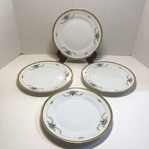 4 Salad Plates Noritake Rosemary 1920&#39;s Floral Urn 7.75&quot; - £19.77 GBP