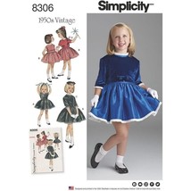 Simplicity Sewing Pattern 8306 Dress Lined Jacket Girls Size 3-8 UNCUT - £7.04 GBP