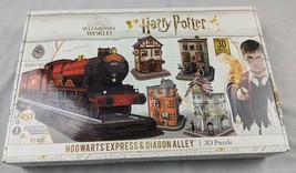 Harry Potter Hogwarts Express &amp; Diagon Alley 3D Puzzle 453 Pieces Wizarding Worl - £27.33 GBP