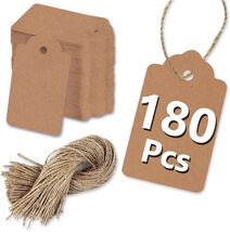 180 Pcs Kraft Paper Gift Tags with String 180 Pcs (1.7x2.8 in) - $7.92