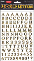 Pioneer 3D Gold Letter Stickers - Uppercase And Lowercase - £13.76 GBP