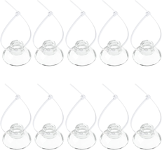 Pawfly 10 Pack Suction Cups with 20 Pieces Adjustable Zip Ties for Aquarium Fish - £8.32 GBP