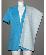 VTG 2-Pc JC PENNEY S/S Blazer &amp; Pants Double Knit Raised Dots Pant Suit ... - $54.69 CAD