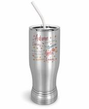 PixiDoodle Poem Autumn Insulated Coffee Mug Tumbler with Spill-Resistant Slider  - £27.85 GBP+