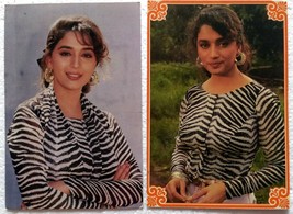 Bollywood Beautiful Actor Madhuri Dixit 2 Post card Postcard Lot Set India Star - £23.48 GBP