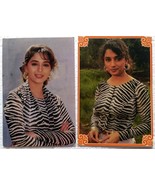 Bollywood Beautiful Actor Madhuri Dixit 2 Post card Postcard Lot Set Ind... - £23.94 GBP