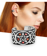 Pentagram ear cuff no piercing, Wicca ear cuff earring, Silver wicca jew... - $49.00+