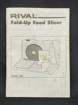 Instruction Manual Book for Rival Fold Up Food Slicer 1042 In English an... - £6.22 GBP