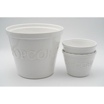 Crate &amp; Barrel Popcorn Bowls 3-Piece Set Made in Portugal - $49.50