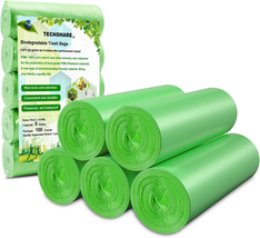 Biodegradable Trash Bags 4-6 Gallon, 100 Counts, Extra Thick Small Trash... - $17.24
