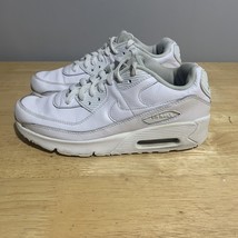 Nike Air Max 90 Boys Athletic Running Shoes Sneakers CD6864-100 White Si... - $26.29