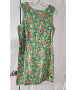 Tommy Hilfiger Women&#39;s Cotton Floral Sleeveless Sheath Dress Size 10 Mint - $34.28 CAD