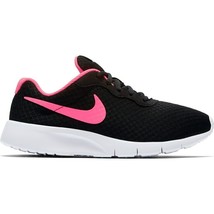 Nike Tanjun GS Black Hyper Pink White Kids Size 7 Running Shoes 818384 061 - £43.21 GBP