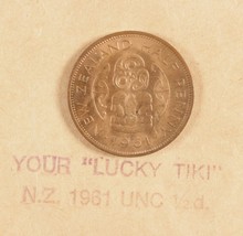 New Zealand Half Penny 1961 &quot;Lucky Tiki&quot; Uncirculated - £6.86 GBP