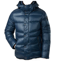 Pajar Canada Men&#39;s Duck DOWN Hood Dorchester Quilted Blue Jacket Sz XL  - £336.59 GBP