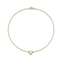 Carissima Gold 9 ct Yellow Gold with Heart Charm Box Chain Anklet of Len... - $170.00